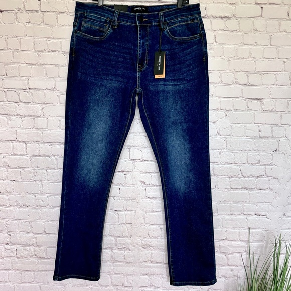 KENNETH COLE JEANS Men's Slim Fit Stretch Blue Jeans--36x32 - Picture 2 of 16